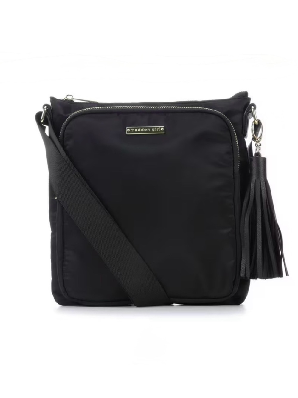 Madden Girl Nylon Tassel Crossbody Bag